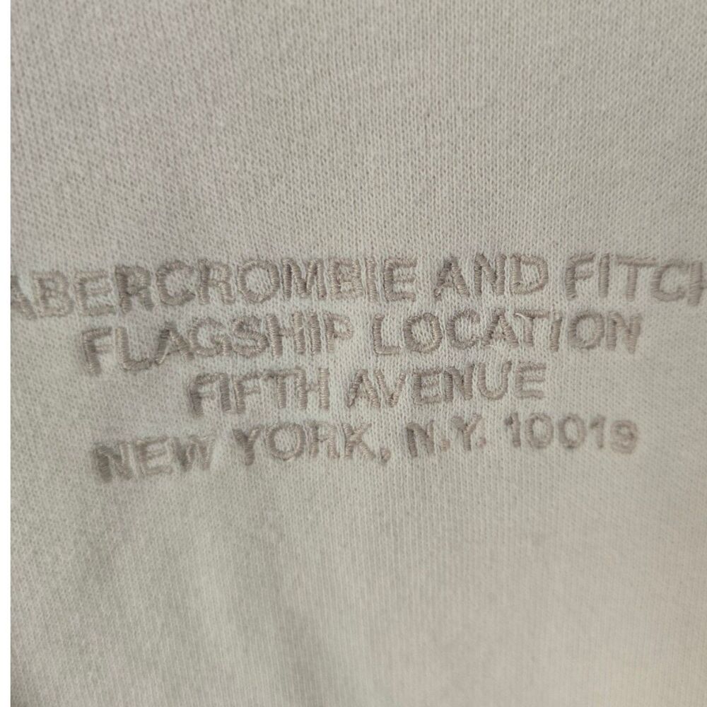 Vintage Abercrombie & Fitch Grey Micro Logo Crewneck Sweatshirt Small Y2K 90s - Picture 5 of 7